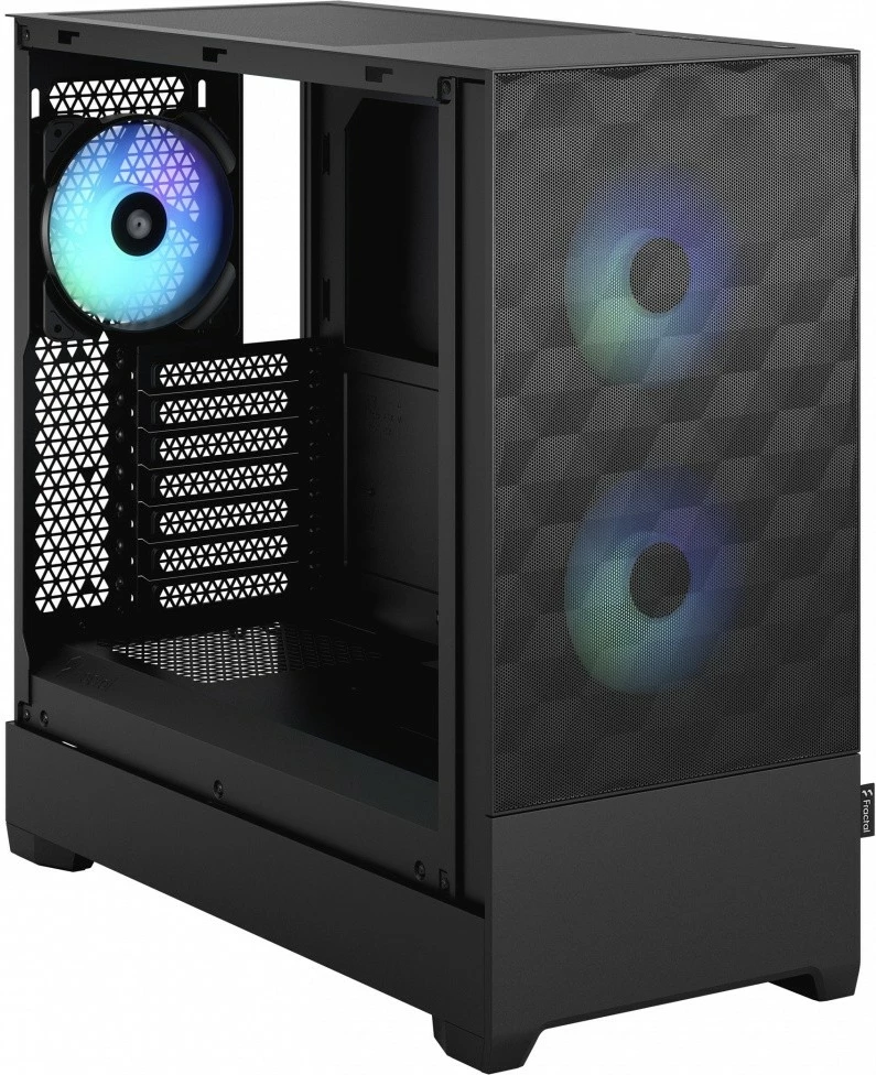 Računalniško ohišje Midi Tower Pop Air TG Clear Tint RGB, črno - Fractal Design