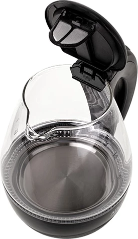 Kuhalnik za vodo iz stekla, Adler AD 1224, 1,5 L, 2200 W, LED osvetlitev, črn