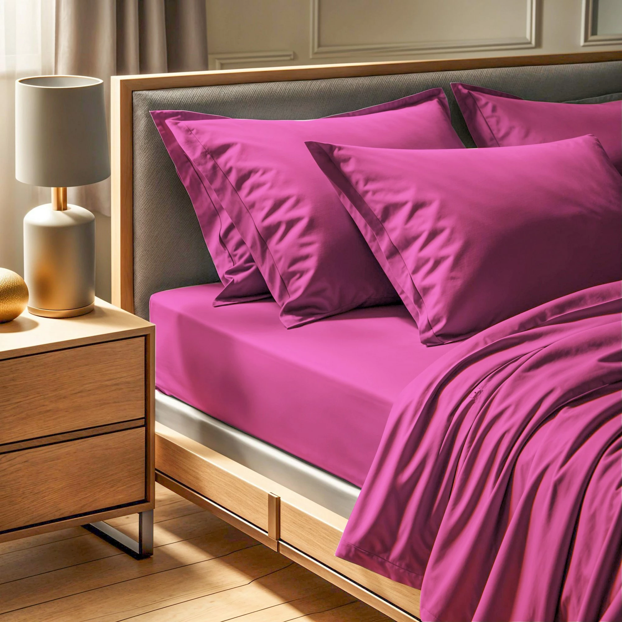 Ravni king čaršaf 240 x 290 cm, dusty rose, L'essentiel