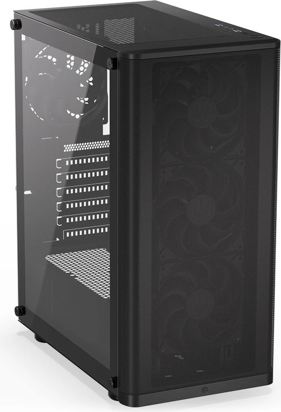Računalniško ohišje Ventum 200 Air Endorfy, Midi Tower, ATX, kaljeno steklo, črno