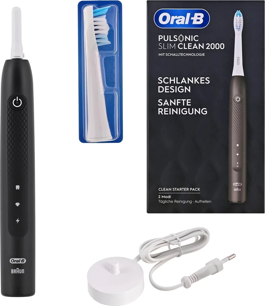 Električna zobna ščetka Pulsonic Slim Clean 2000, Braun Oral-B, črna