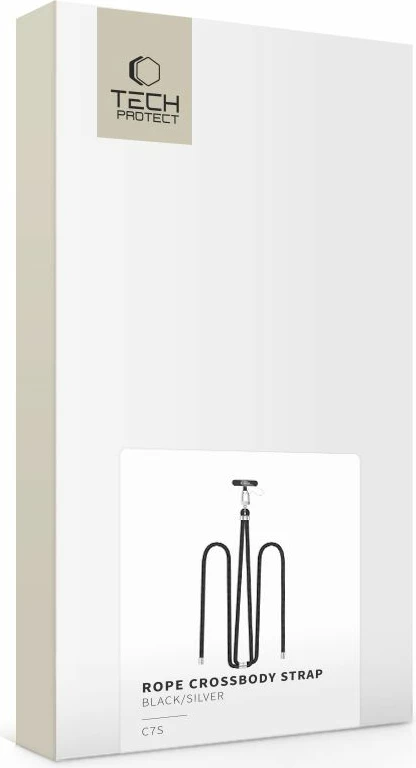 Crossbody trak za pametni telefon, črn, z 2 adapterjema Tech-Protect C7S