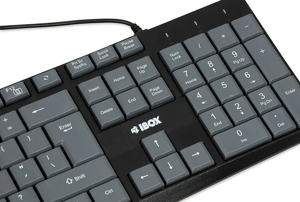 Žična tipkovnica iBOX Eris IKC2010G, USB, siva