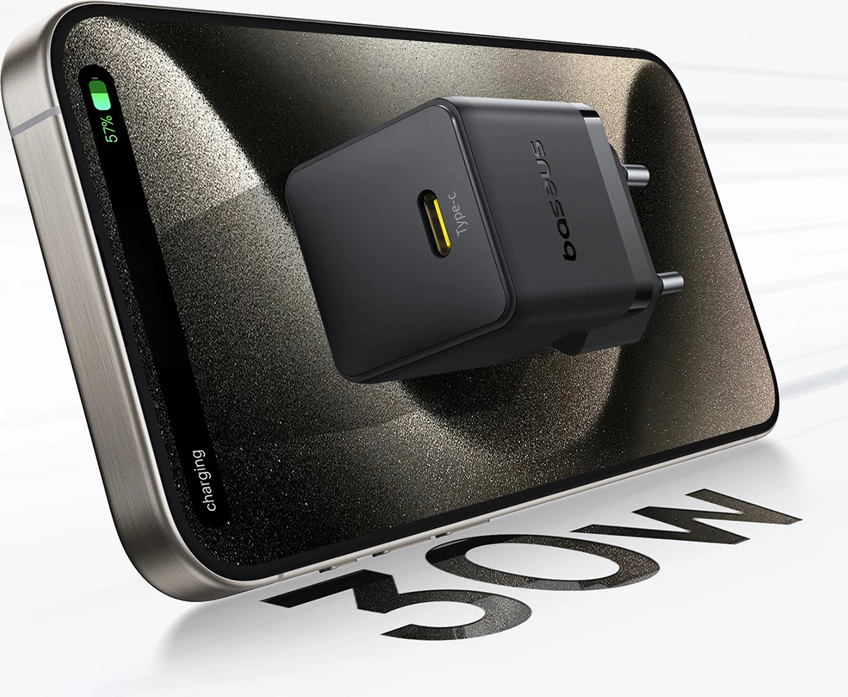 Hitro polnjenje 30W, Baseus Palm USB-C, bel