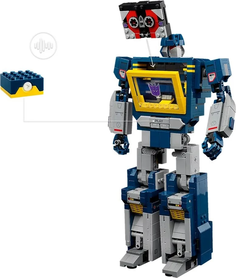 Set za gradnjo Transformers Soundwave, LEGO ICONS 10358, 1508 kosov, za odrasle