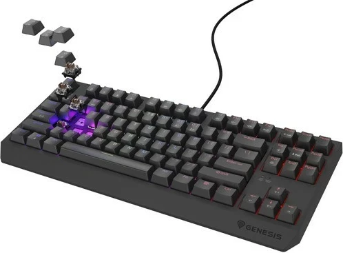 Mehanska tipkovnica TKL Genesis Thor 230, Outemu Brown, RGB, angleščina, črna