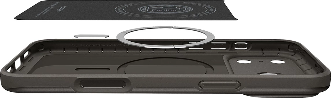 Tanek zaščitni ovitek MagSafe za iPhone 17 Pro, Spigen, siva