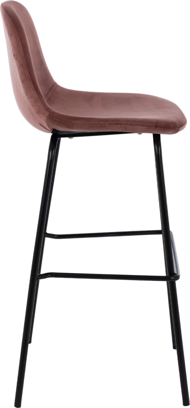 VINCENT stol iz žameta v prašno roza barvi in kovinskem okvirju FH8579.12 56,5Χ47Χ106 cm, set 4 kosov