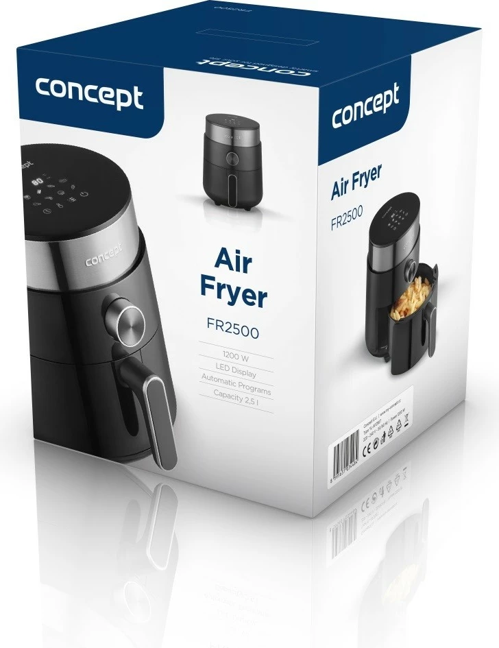 Friteza na vroč zrak Concept FR2500, 2,5 L, črna
