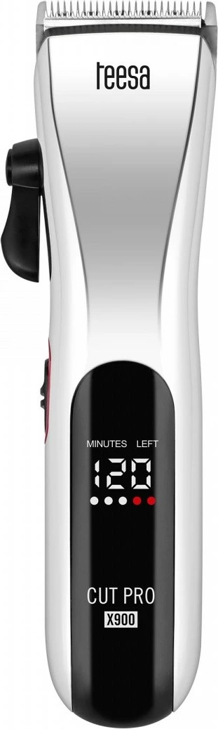 Strojček za striženje las TEESA CUT PRO X900, z zaslonom, 4 glavice, črno/srebrn