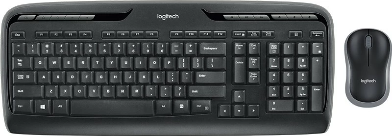 Set brezžične tipkovnice in miške Logitech MK330, QWERTY, polna velikost, optična miška
