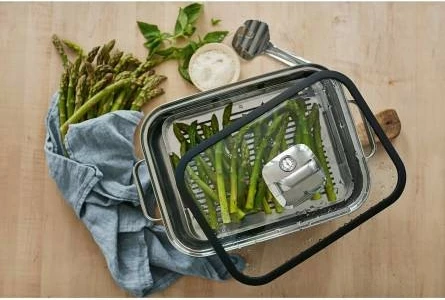 Parni kuhalnik za hrano Vitalis Compact Aroma Dampfgarer WMF, z silikonskim tesnilom, inox