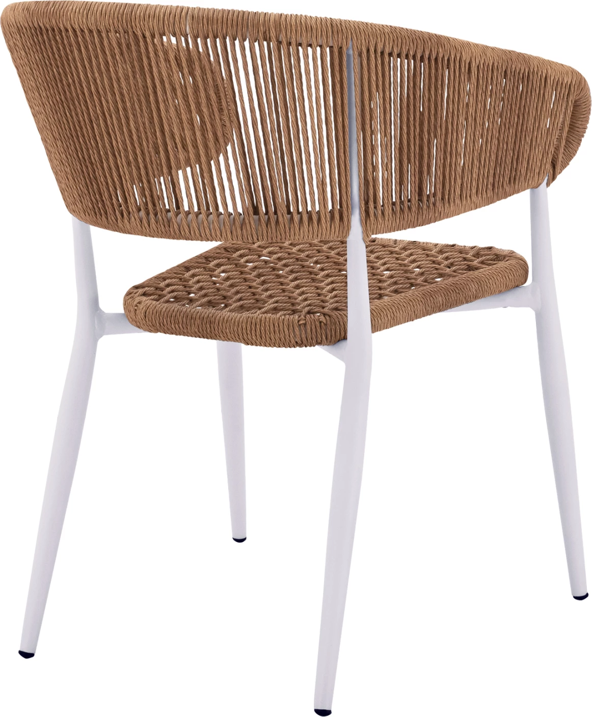 Aluminijasti naslanjač EULO FH5783.12 bel-sintetični ratan bež 55,5x63,5x78Hcm