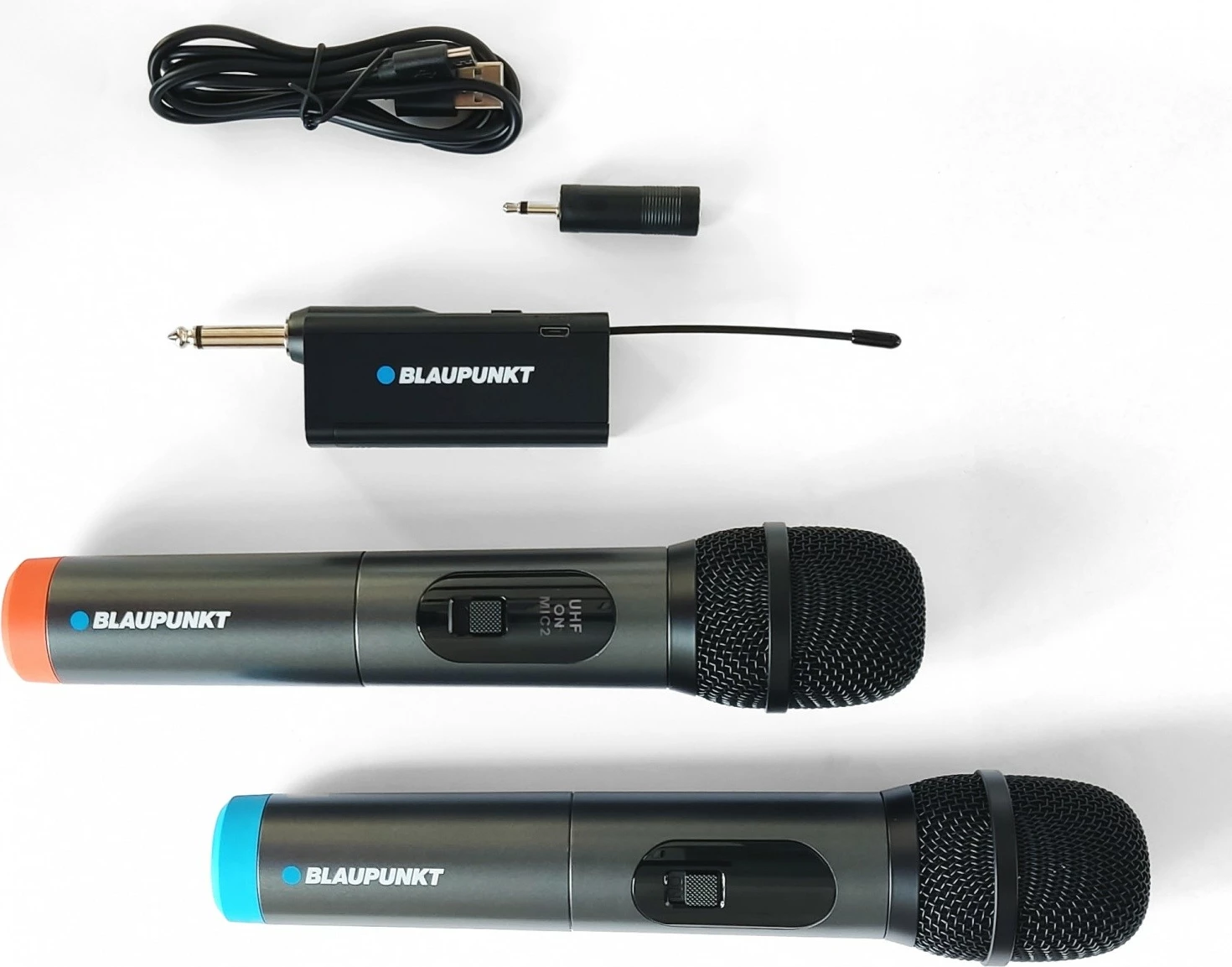Brezžični komplet mikrofonov, Blaupunkt WM60UDB, UHF, 2 kosa, modra/oranžna