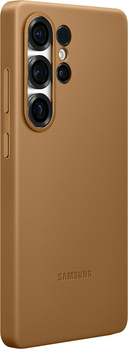 Ovitek iz umetnega usnja Kindsuit za Samsung Galaxy S25 Ultra, kamel
