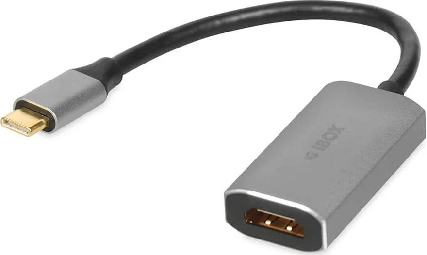 Adapter USB-C na HDMI 4K (3840x2160) 60Hz, iBOX IACF4K, srebrn