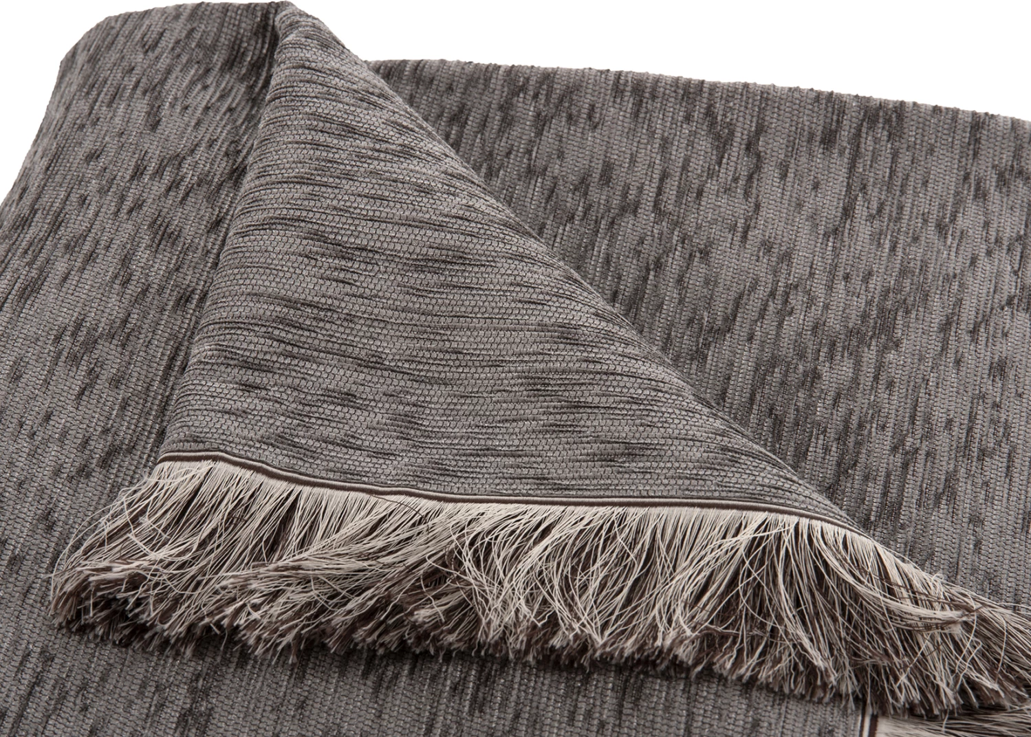 Prevleka za kavč z resicami DREAMTOPIA FH12161.07 v sivi barvi 245X170cm