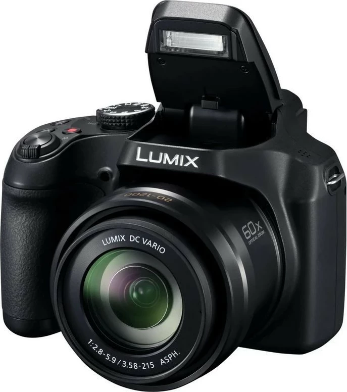 Kompaktna digitalna kamera Panasonic LUMIX DC-FZ82, 18 MP, 60x optični zoom, 4K, Wi-Fi, črna