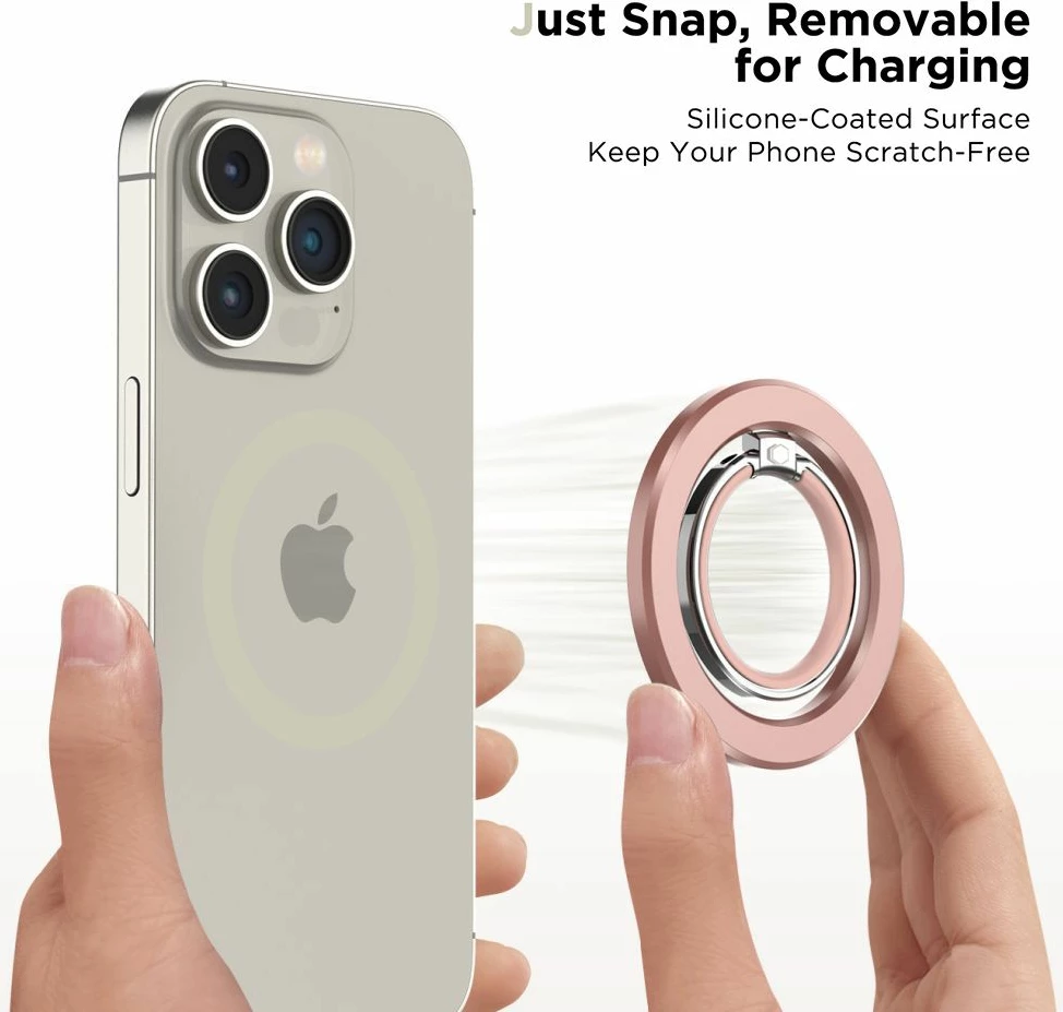 Magnetni obroč/držalo z MagSafe Tech-Protect MMR300, roza