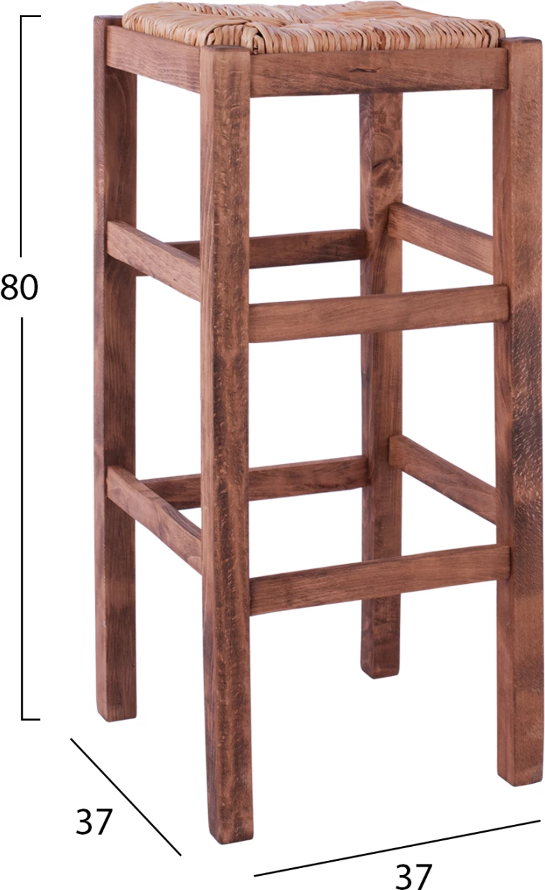 Lesen stol brez naslonjala s slamo FH10378.01