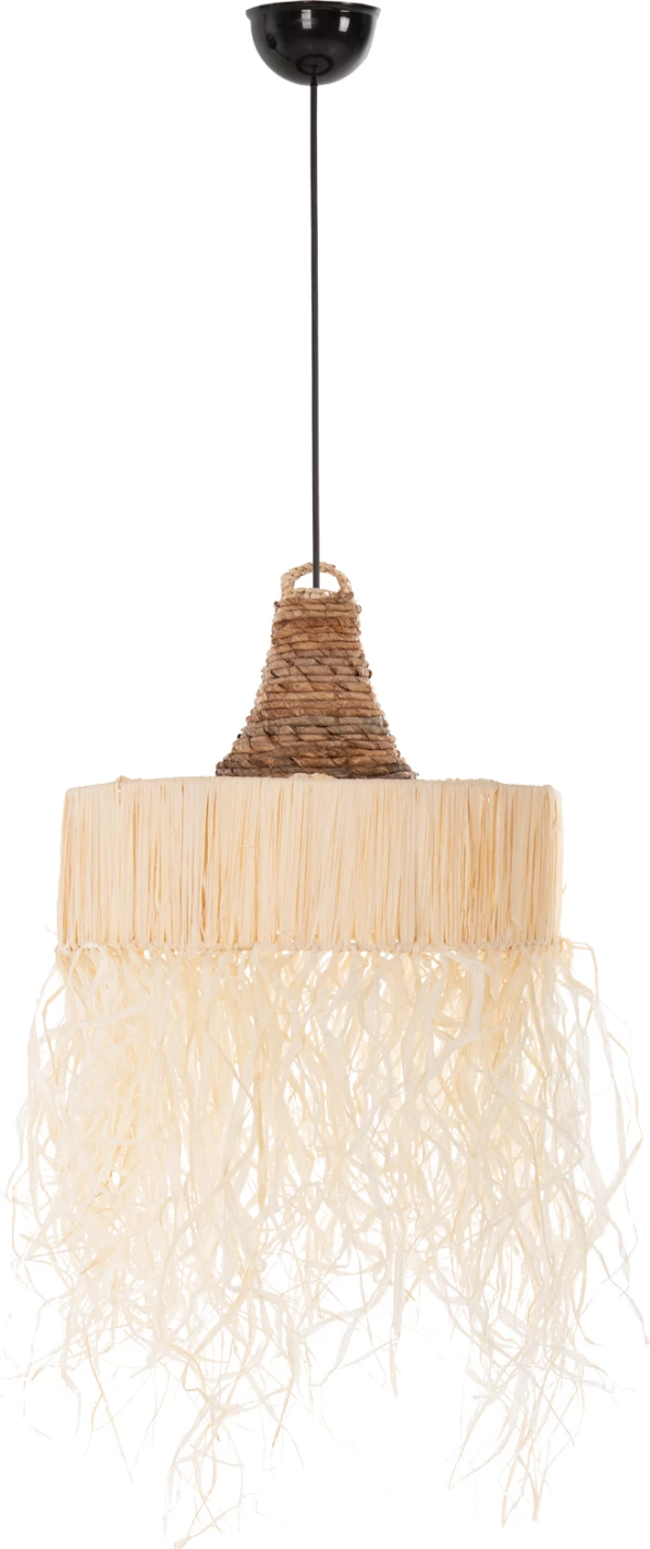 Stropna viseča svetilka s resicami FH7853 iz posušenih palmnih vlaken Φ41x34Hcm