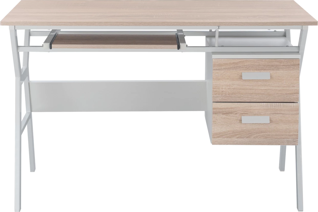 FH2130.01 pisalna miza, SONOMA-bela, 120X60X76